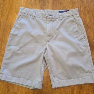 VINEYARD VINES 8" Breaker Chino Short Mens 30 Khaki Flat Front Casual